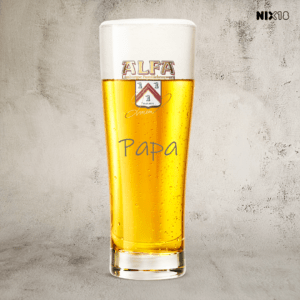 Bierglas gegraveerd met "Papa" - perfect cadeau voor vaderdag of verjaardag