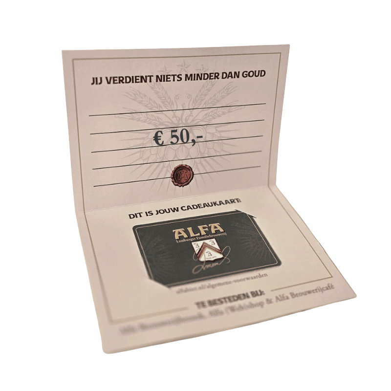 Cadeaubon winactie Alfa Code